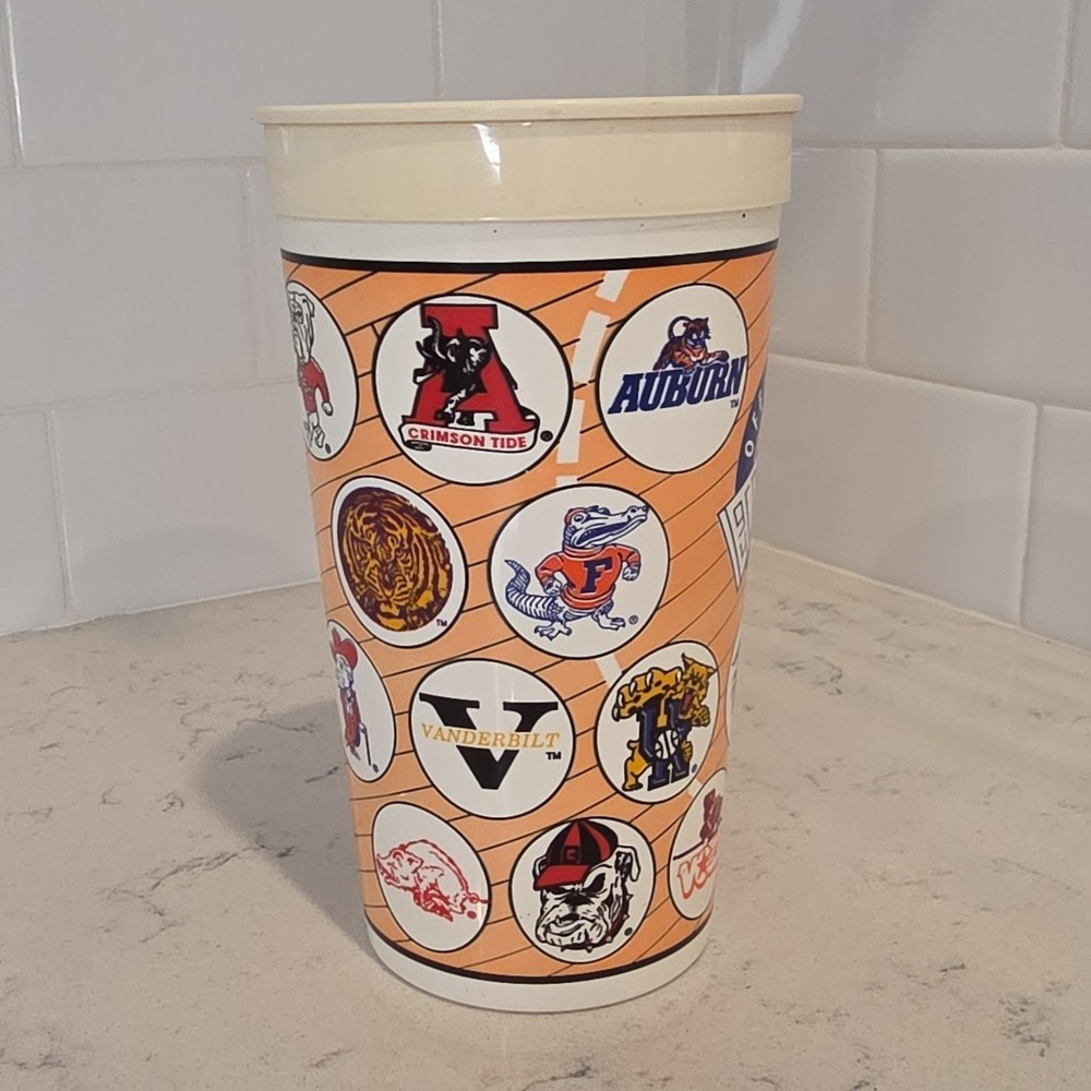 Hardee's SEC Basketball Beverage Cup Officially Licensed Alabama Georgia LSU